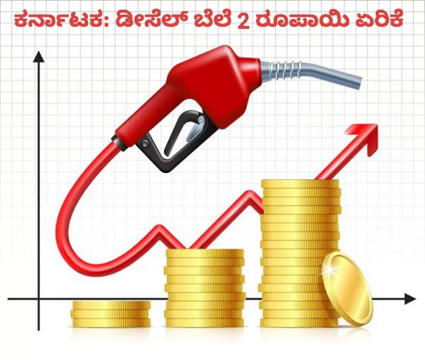 ಹಾಲು ವಿದ್ಯುತ್ ಬೆಲೆ ಏರಿಕೆಯ ಬೆನ್ನಲ್ಲೇ ಕರ್ನಾಟಕ ಜನತೆಗೆ ಮತ್ತೊಂದು ಹೊರೆ – ಡೀಸೆಲ್ ದರ ₹2 ಹೆಚ್ಚಳ!