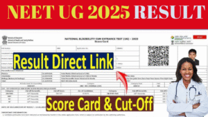 NEET UG 2025 Result OUT:ಲಕ್ಷಾಂತರ ವೈದ್ಯಕೀಯ ಆಕಾಂಕ್ಷಿಗಳ ಭವಿಷ್ಯ ನಿರ್ಧಾರ, Cut-off ಅಂಕ ಇಳಿಕೆ, ಇಲ್ಲಿದೆ ಸಂಪೂರ್ಣ ಮಾಹಿತಿ!